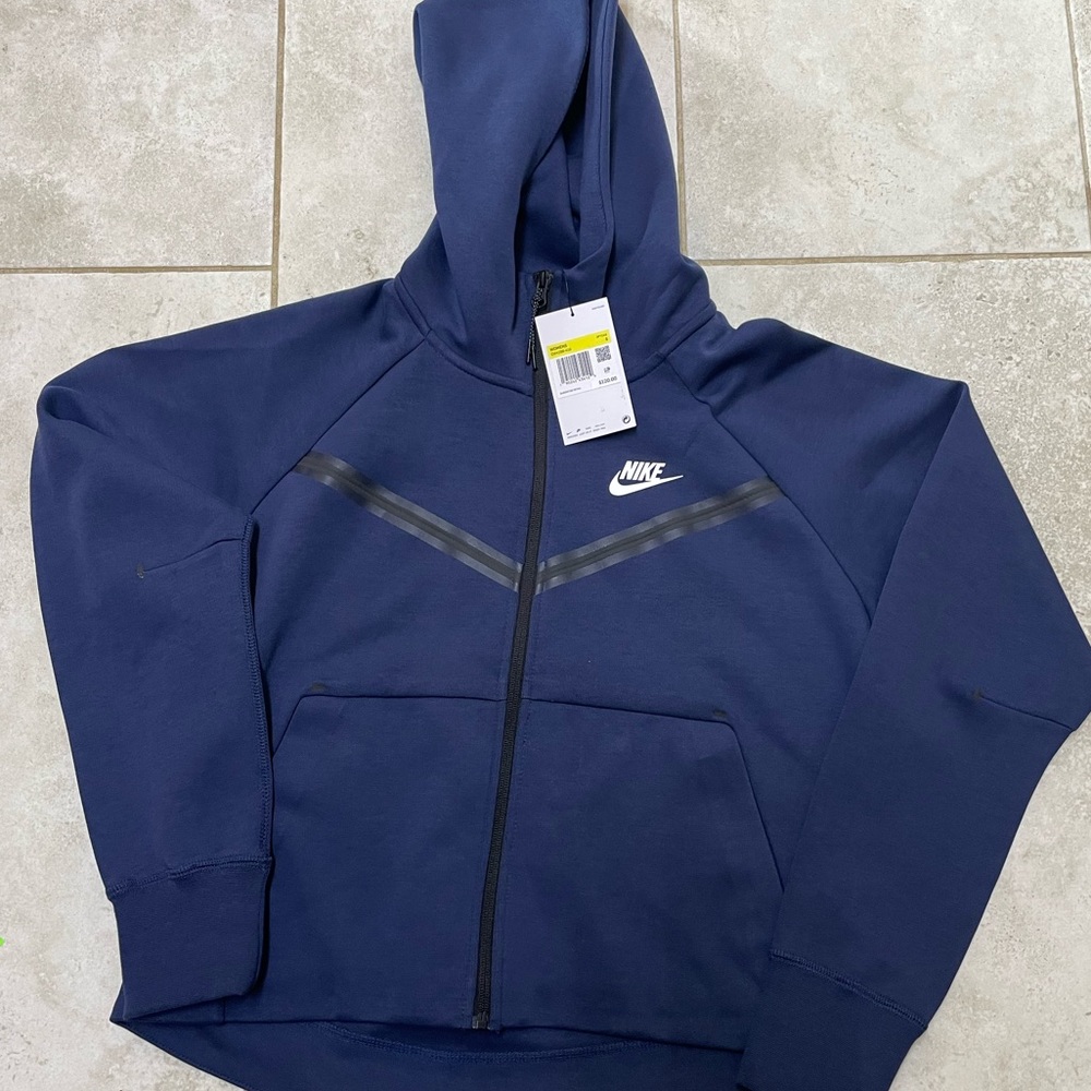 New Nike NSW Tech Fleece Windrunner Full-Zip Hoodie Womens Blue CW4298-410